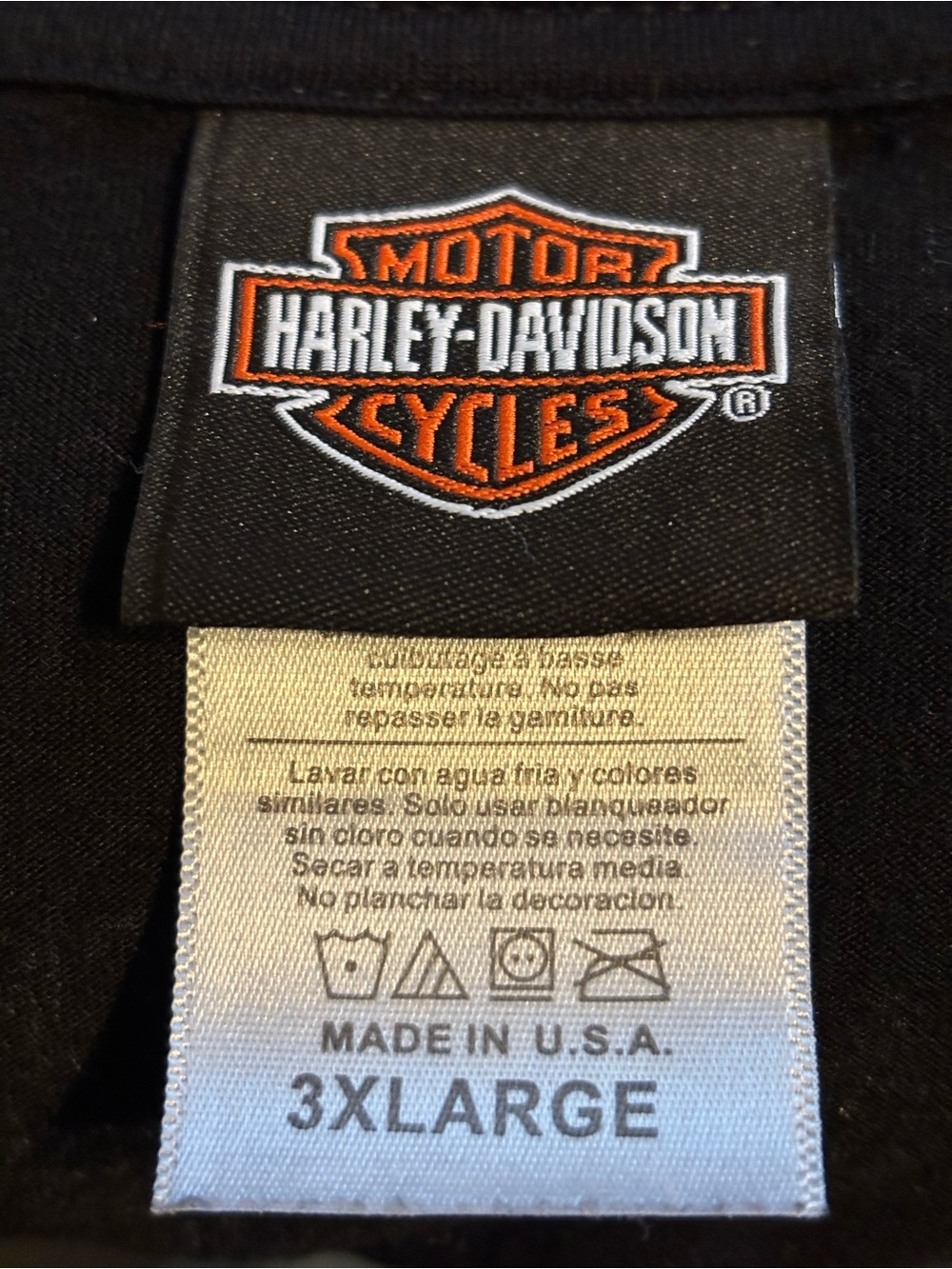 Harley Davidson 3XL Rhinestone Open Back Cowl Top Made in USA Plus - Picture 6 of 7